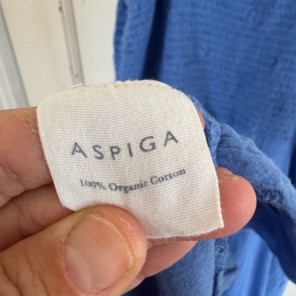 Aspiga blue organic cotton maxi dress size medium - Picture 6 of 8